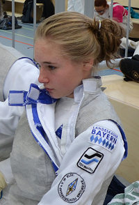 Elena Becker in einer Wettkampfpause